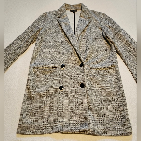 TOPSHOP Longline Double-Breasted Blazer | Jacket. Women's Size 6  (Oversized) - Picture 7 of 10